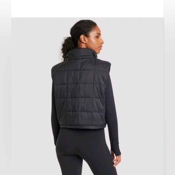 JoyLab Women's High Pile and Quilted Vest Black - Picture 2 of 7